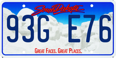 SD license plate 93GE76