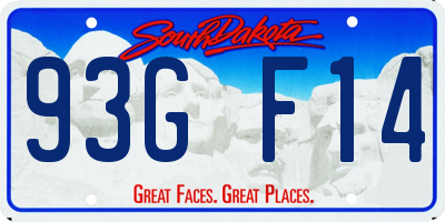 SD license plate 93GF14