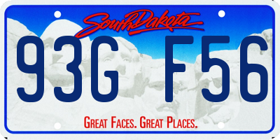 SD license plate 93GF56