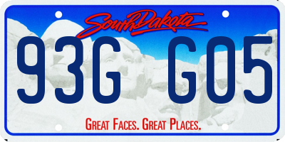 SD license plate 93GG05