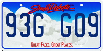 SD license plate 93GG09