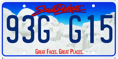 SD license plate 93GG15