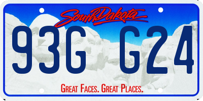 SD license plate 93GG24