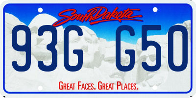 SD license plate 93GG50