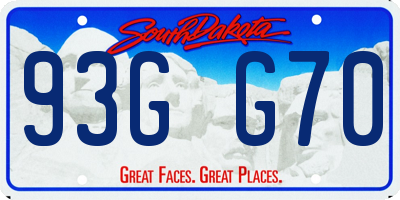 SD license plate 93GG70