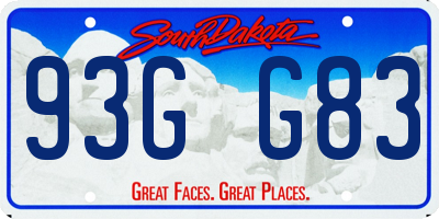 SD license plate 93GG83