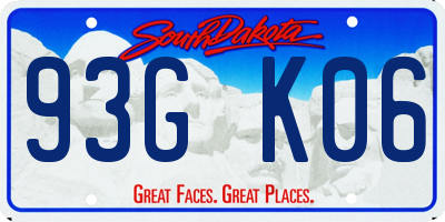 SD license plate 93GK06