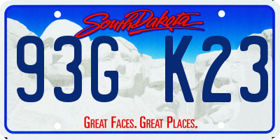 SD license plate 93GK23