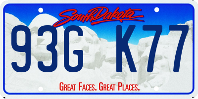 SD license plate 93GK77