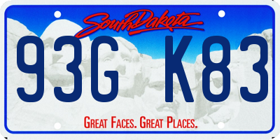 SD license plate 93GK83