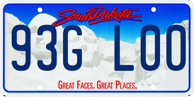 SD license plate 93GL00