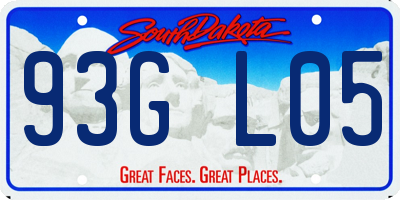SD license plate 93GL05