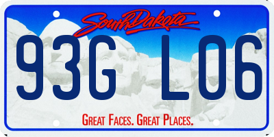 SD license plate 93GL06