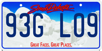 SD license plate 93GL09