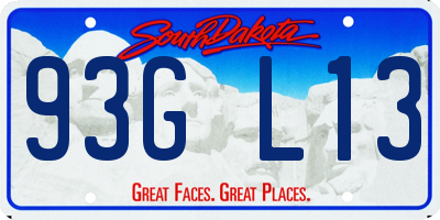SD license plate 93GL13
