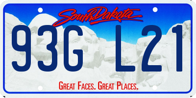 SD license plate 93GL21