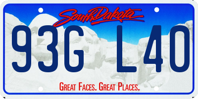 SD license plate 93GL40