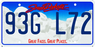 SD license plate 93GL72