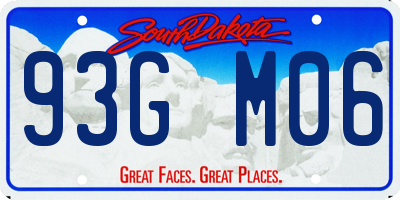 SD license plate 93GM06