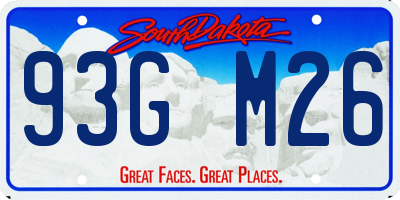 SD license plate 93GM26