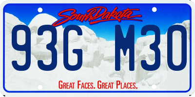 SD license plate 93GM30