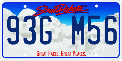 SD license plate 93GM56
