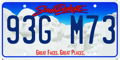 SD license plate 93GM73