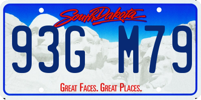 SD license plate 93GM79