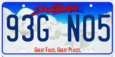 SD license plate 93GN05