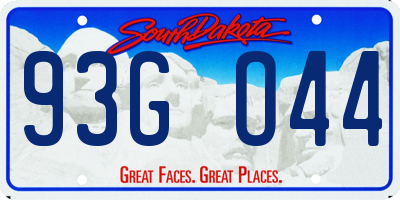 SD license plate 93GO44
