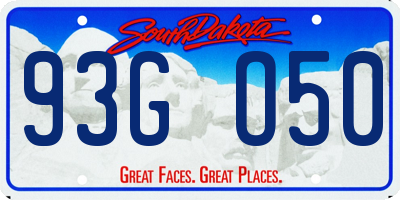 SD license plate 93GO50