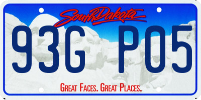 SD license plate 93GP05