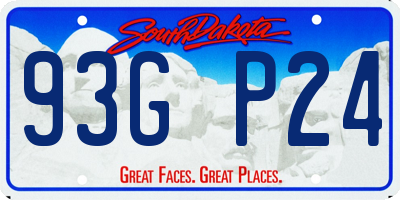 SD license plate 93GP24