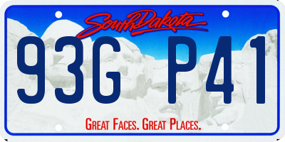 SD license plate 93GP41