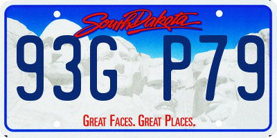 SD license plate 93GP79