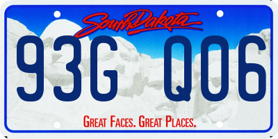 SD license plate 93GQ06
