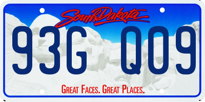 SD license plate 93GQ09