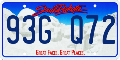 SD license plate 93GQ72
