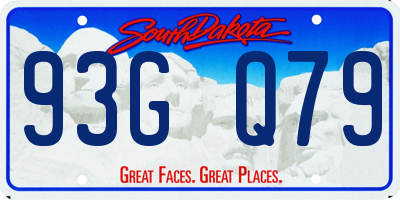 SD license plate 93GQ79