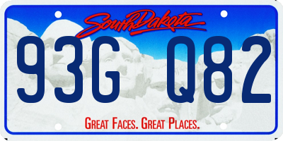 SD license plate 93GQ82