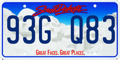 SD license plate 93GQ83