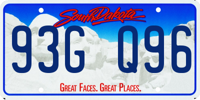 SD license plate 93GQ96