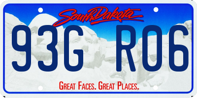 SD license plate 93GR06