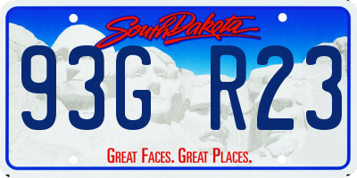 SD license plate 93GR23