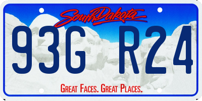 SD license plate 93GR24
