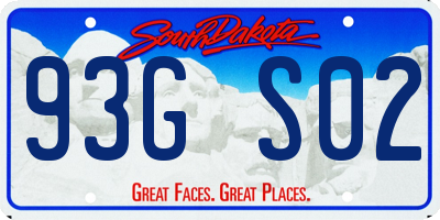 SD license plate 93GS02