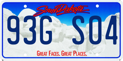 SD license plate 93GS04