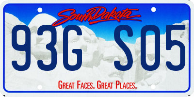 SD license plate 93GS05