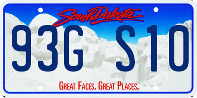 SD license plate 93GS10