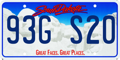SD license plate 93GS20